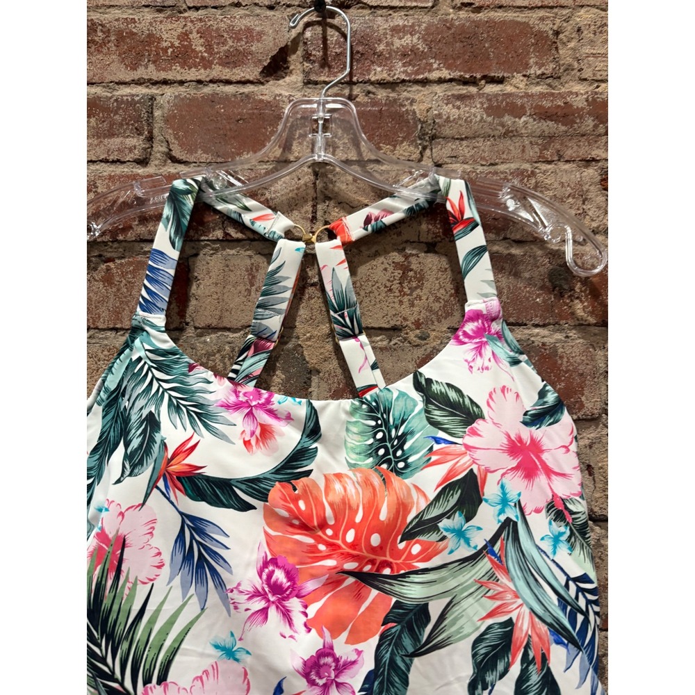 Jantzen Tropical Floral One Piece Swimsuit Multicolor 18W NWT - Picture 2 of 5